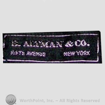 Clothing label : B. Altman & Co.