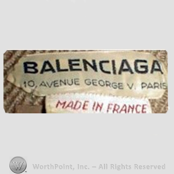 Clothing label : Balenciaga.