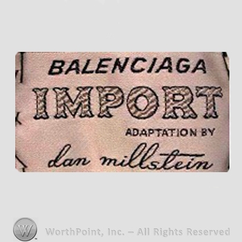 Clothing label : Balenciaga.
