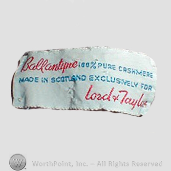Clothing label : Ballantyne.