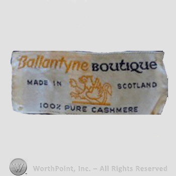 Clothing label : Ballantyne.