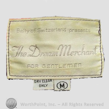 Clothing label : Bally Company .