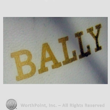 Clothing label : Bally Company .