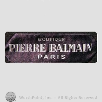 Clothing label : Pierre Balmain.