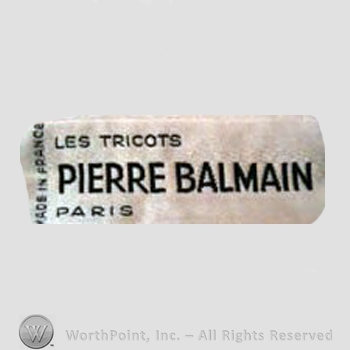 Clothing label : Pierre Balmain.