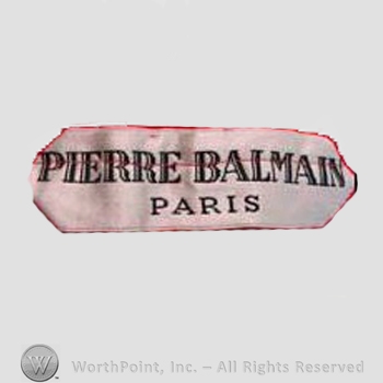 Clothing label : Pierre Balmain.