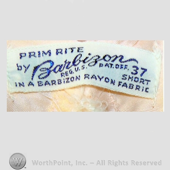 Clothing label : Barbizon.