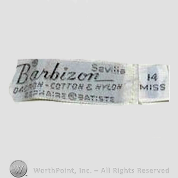 Clothing label : Barbizon.
