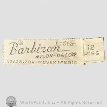 Clothing label : Barbizon.