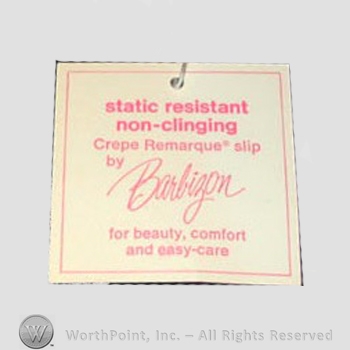 Clothing label : Barbizon.