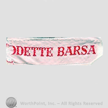 Clothing label : Odette Barsa.
