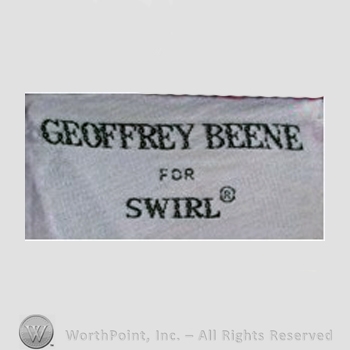 Clothing label : Geoffrey Beene.