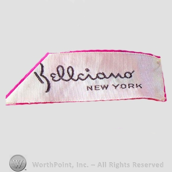 Clothing label : Bellciano.