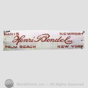 Clothing label : Henri Bendel.