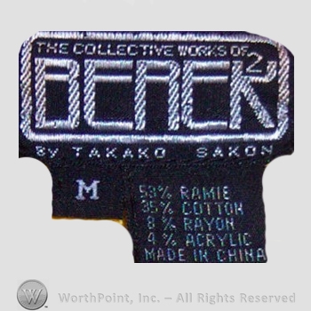 Clothing label : Berek.