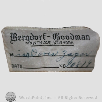 Clothing label : Bergdorf Goodman.