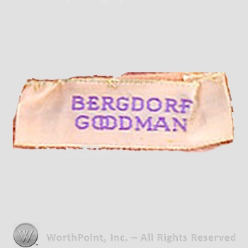 Clothing label : Bergdorf Goodman.
