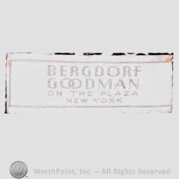Clothing label : Bergdorf Goodman.