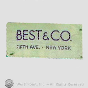Clothing label : Best & Company.