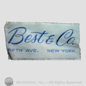 Clothing label : Best & Company.