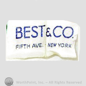 Clothing label : Best & Company.