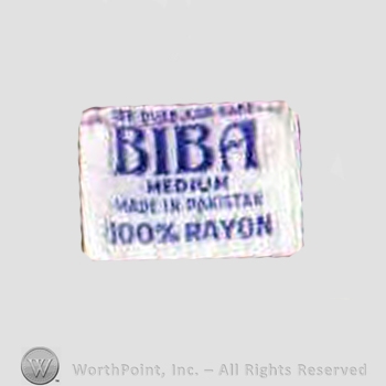 Clothing label : Biba.