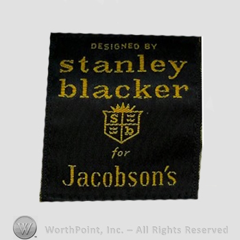 Clothing label : Stanley Blacker.
