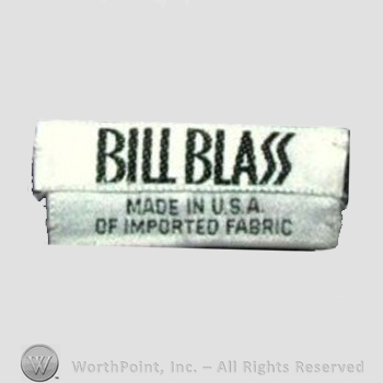 Clothing label : Bill Blass.