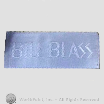 Clothing label : Bill Blass.
