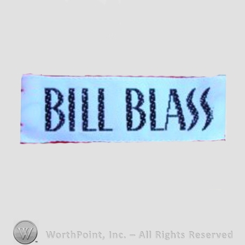 Clothing label : Bill Blass.