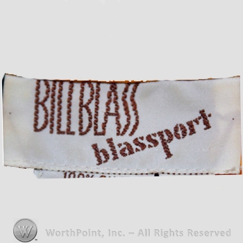 Clothing label : Bill Blass.