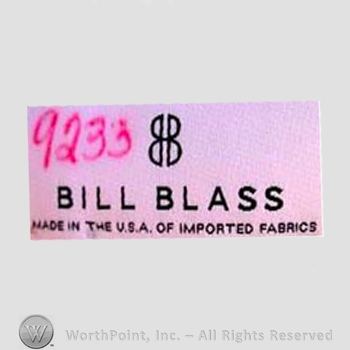 Clothing label : Bill Blass.