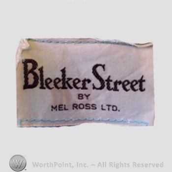 Clothing label : Bleeker Street.