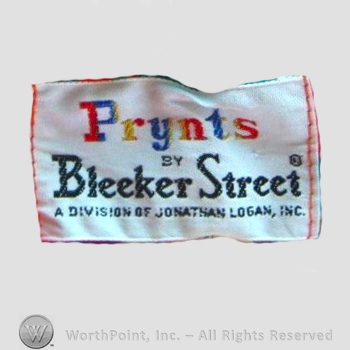 Clothing label : Bleeker Street.