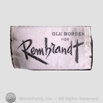 Clothing label : Ole Borden.