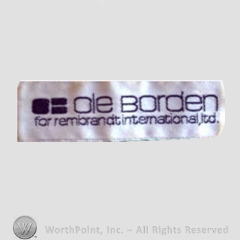Clothing label : Ole Borden.