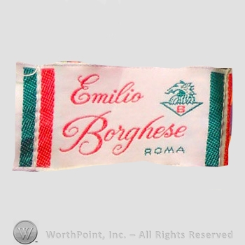 Clothing label : Emilio Borghese.
