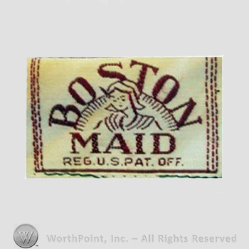 Clothing label : Boston Maid.