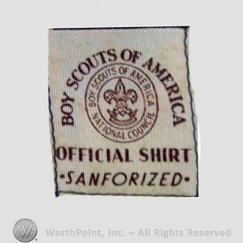 Clothing label : Boy Scouts of America.