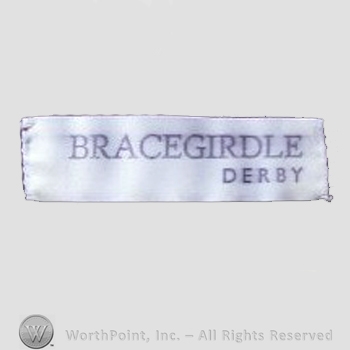 Clothing label : Bracegirdle of Derby.