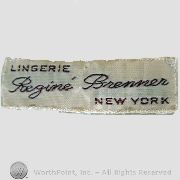 Clothing label : Regina and Michael Brenner.