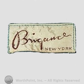 Clothing label : Tom Brigance.