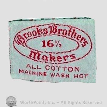 Clothing label : Brooks Brothers.