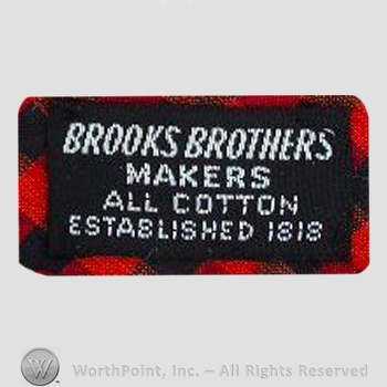 Clothing label : Brooks Brothers.