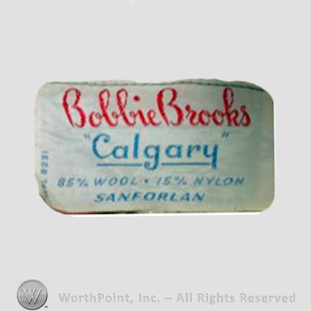Clothing label : Bobbie Brooks.
