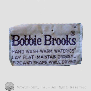 Clothing label : Bobbie Brooks.