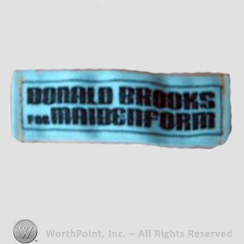 Clothing label : Donald Brooks.