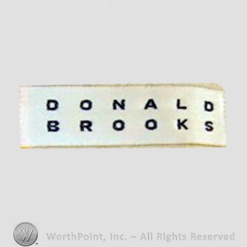 Clothing label : Donald Brooks.