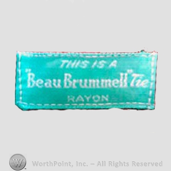 Clothing label : Beau Brummell.