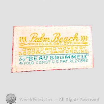 Clothing label : Beau Brummell.